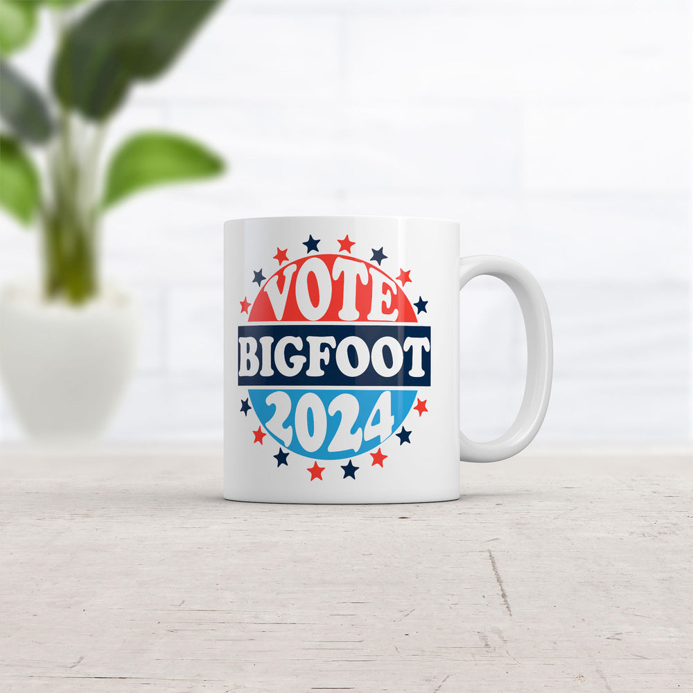 Vote Bigfoot 2024 Mug Funny Sarcastic Election Graphic Novelty Coffee Cup-11oz Image 2