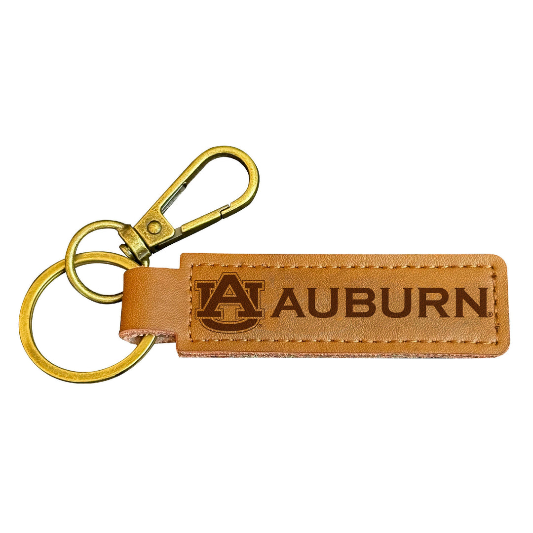 Auburn Tigers Leather Keychain 3.25" Long Officially Licensed Collegiate Product Image 1