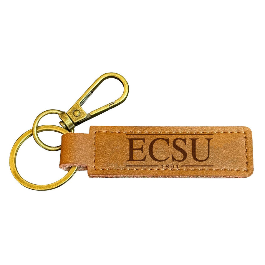 Elizabeth City State University Leather Keychain 3.25" Long Officially Licensed Collegiate Product Image 1