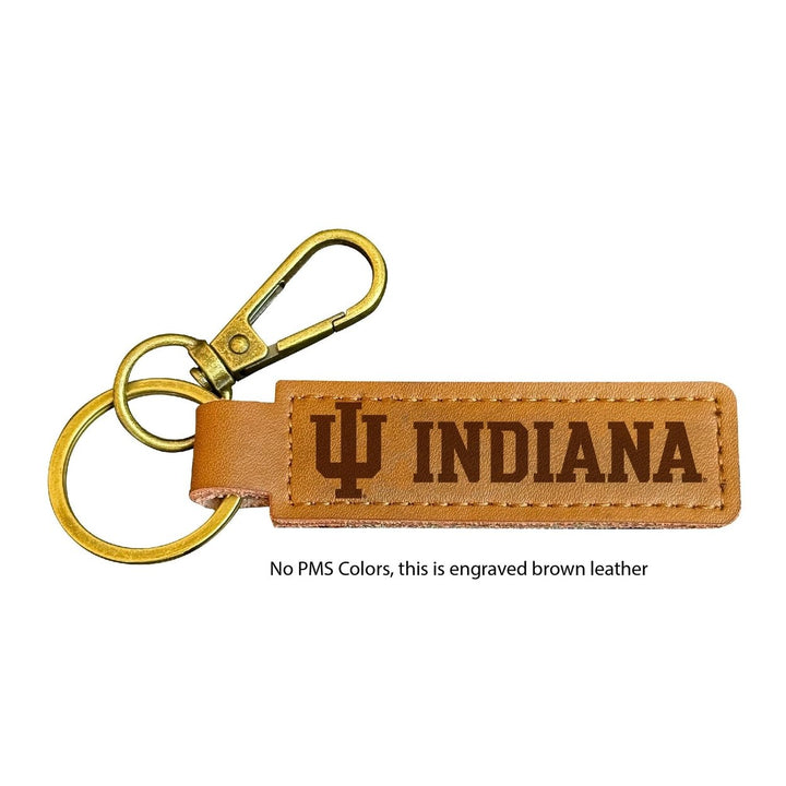 Indiana Hoosiers Leather Keychain 3.25" Long Officially Licensed Collegiate Product Image 2