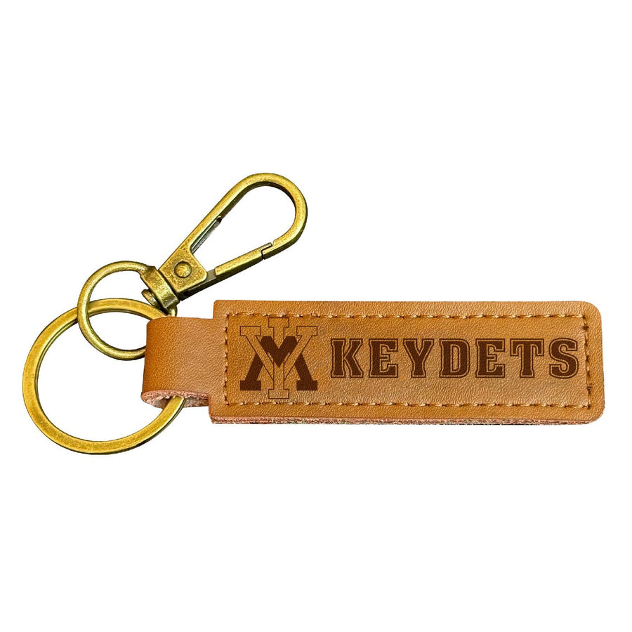 VMI Keydets Leather Keychain 3.25" Long Officially Licensed Collegiate Product Image 1