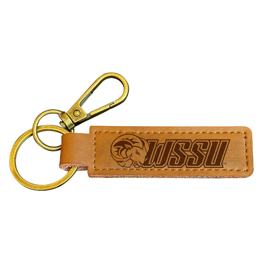 Winston-Salem State Leather Keychain 3.25" Long Officially Licensed Collegiate Product Image 1