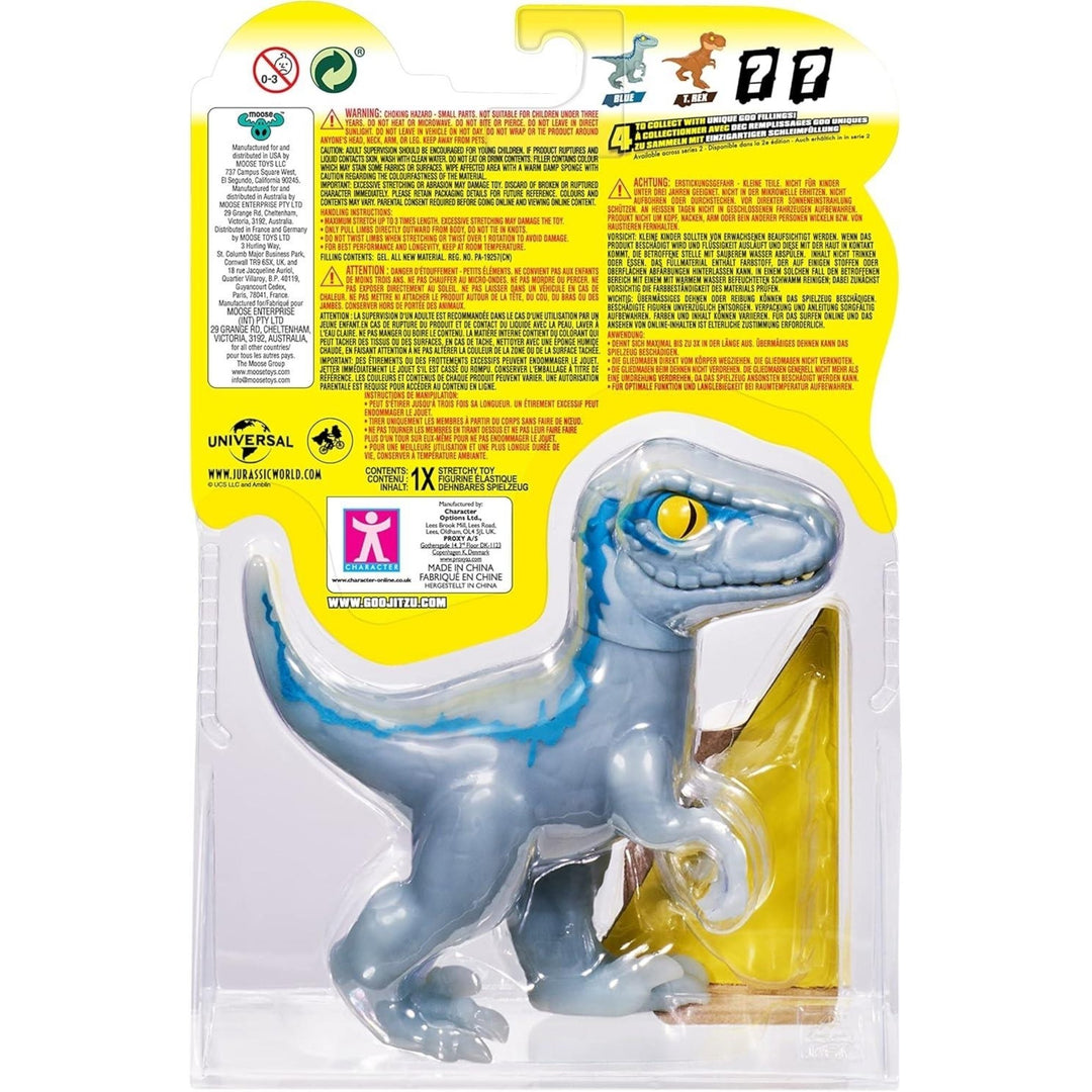 Heroes of Goo Jit Zu Jurassic World - Chomp Attack Stretch Blue Velociraptor Action FigureMulticolor Image 6