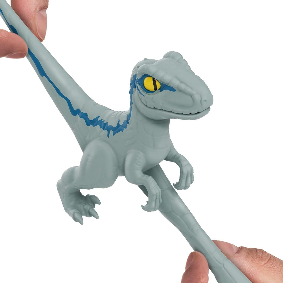 Heroes of Goo Jit Zu Jurassic World - Chomp Attack Stretch Blue Velociraptor Action FigureMulticolor Image 3