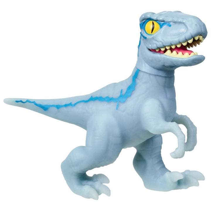 Heroes of Goo Jit Zu Jurassic World - Chomp Attack Stretch Blue Velociraptor Action FigureMulticolor Image 4