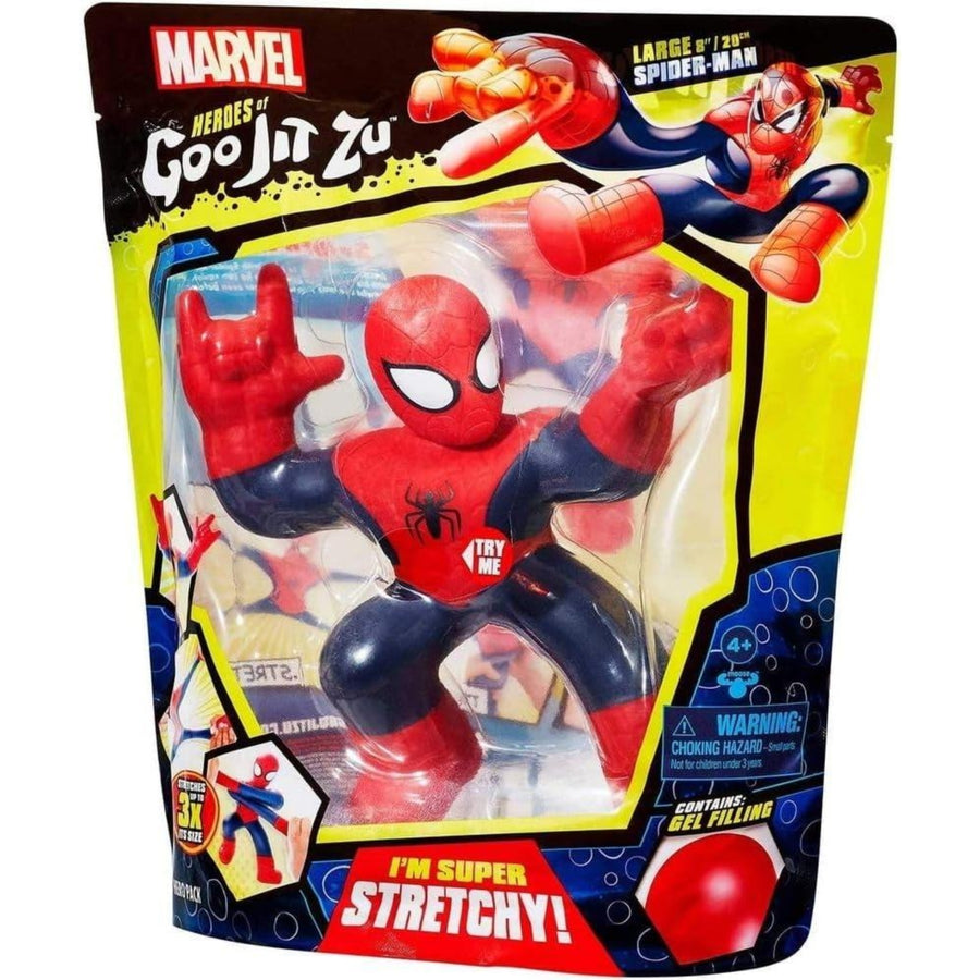 Heroes of Goo Jit Zu Spider-Man 8" Super Sized Stretchy Squishy Collector Toy Image 1