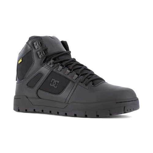 DC Work Crew Mens Waterproof High Top Composite Toe Black Work Shoes DC60604 Image 1