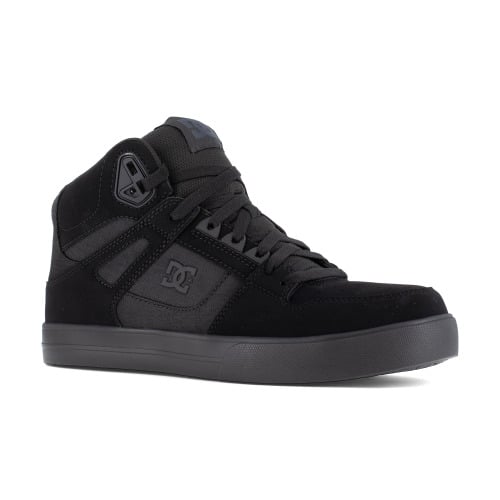 DC Work Crew Mens Pure Work High Top Composite Toe ESD Work Shoe Black/Grey/Blue - DC60206 BLACK Image 1