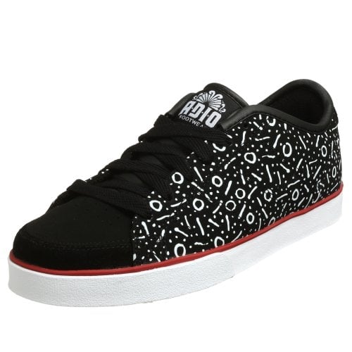 Adio Mens Drayton SL Skate Shoe Black Suede White Walking Footwear Size Available Image 1