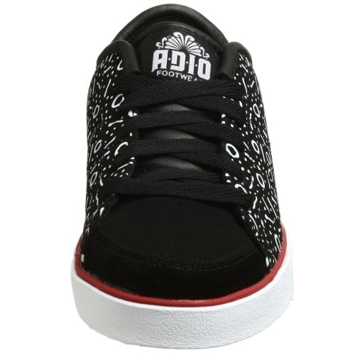 Adio Mens Drayton SL Skate Shoe Black Suede White Walking Footwear Size Available Image 4