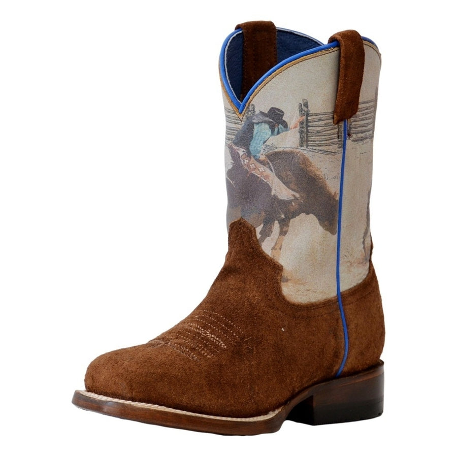 Roper Western Boots Boys 8 Seconds Square Toe 09-119-7022-8451 BR Image 1