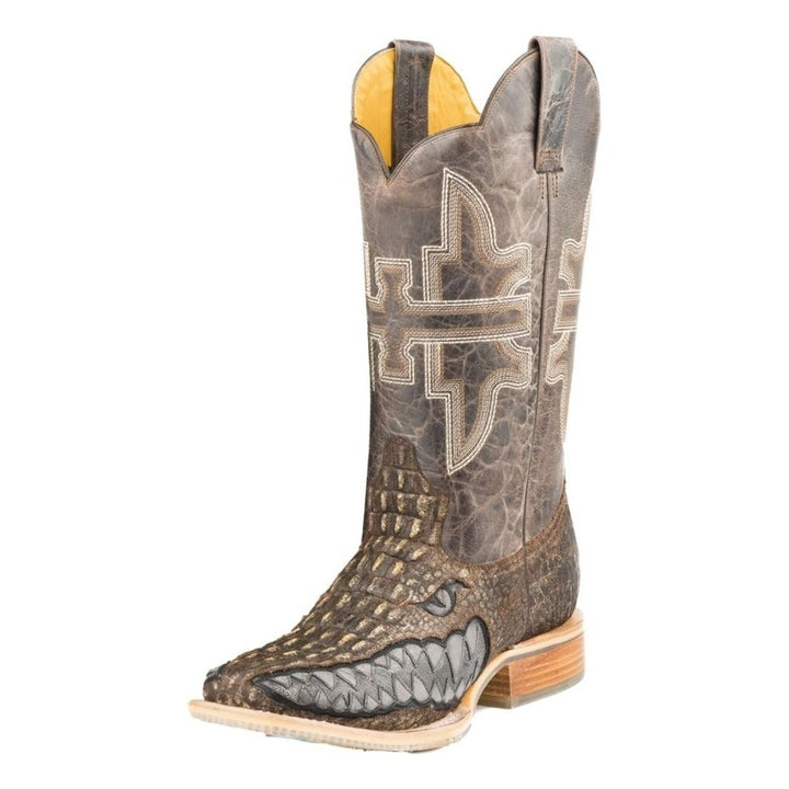 Tin Haul Western Boots Mens Swamp Chomp Brown 14-020-0007-0340 BR Image 1