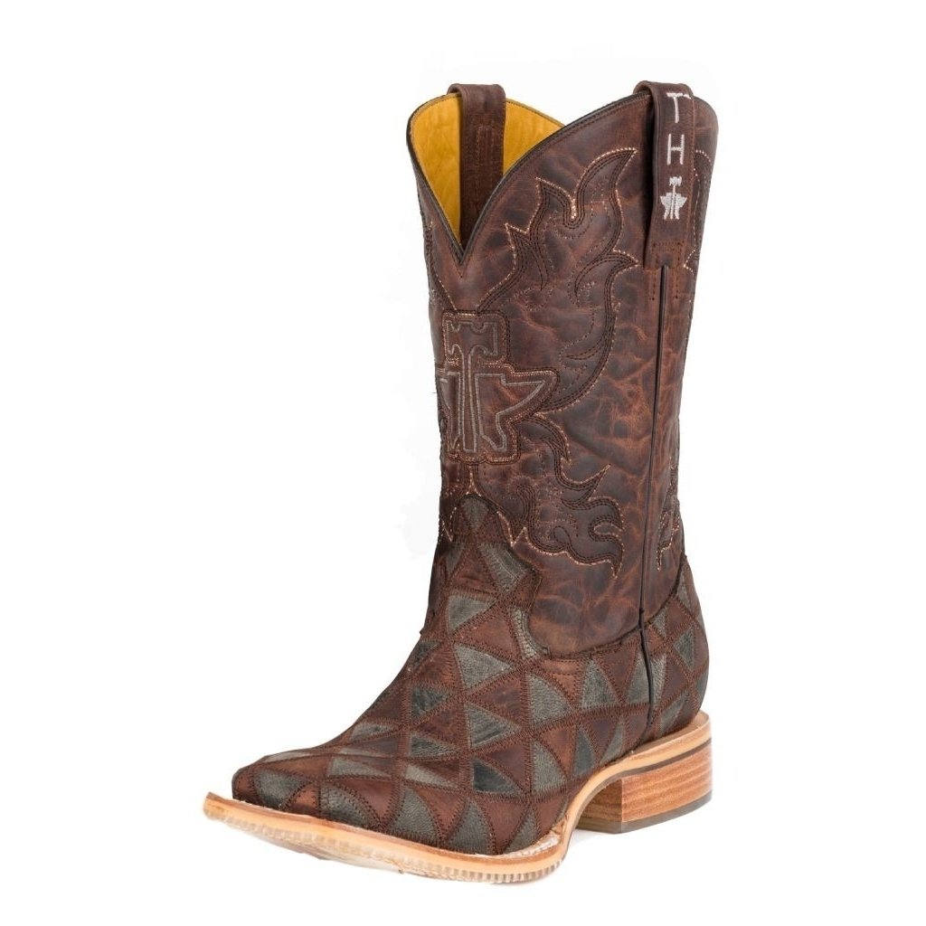 Tin Haul Western Boots Mens Triangles Square Brown 14-020-0007-0285 BR Image 1