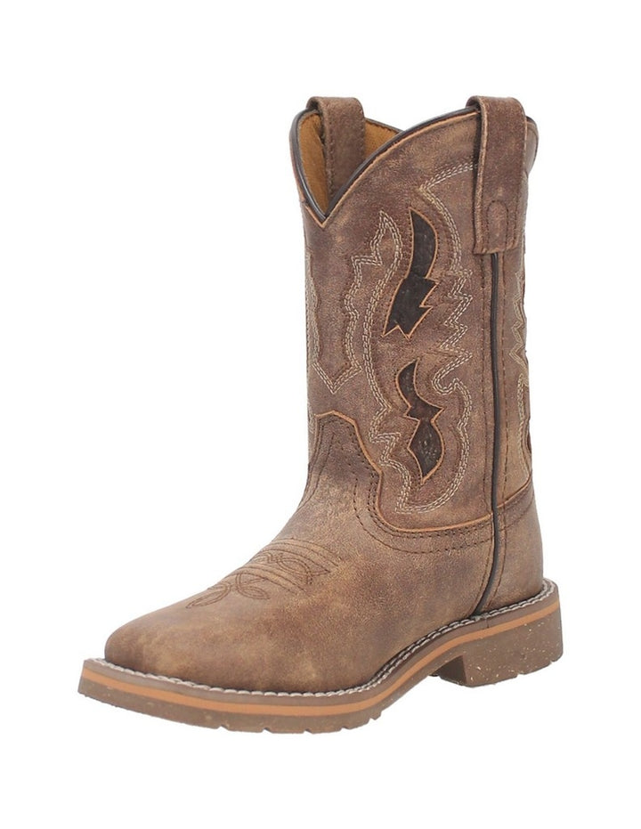 Dan Post Western Boots Boys 9" Pull On Marty Square Toe Tan DPC3981 Image 1