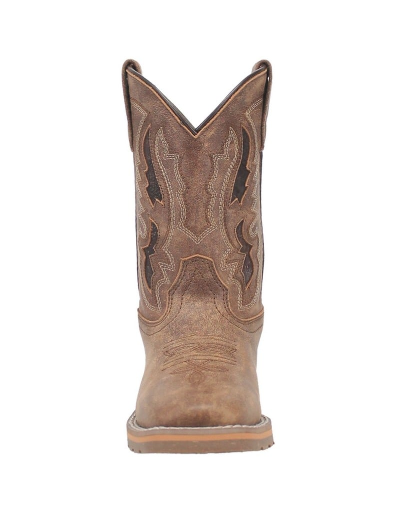 Dan Post Western Boots Boys 9" Pull On Marty Square Toe Tan DPC3981 Image 2