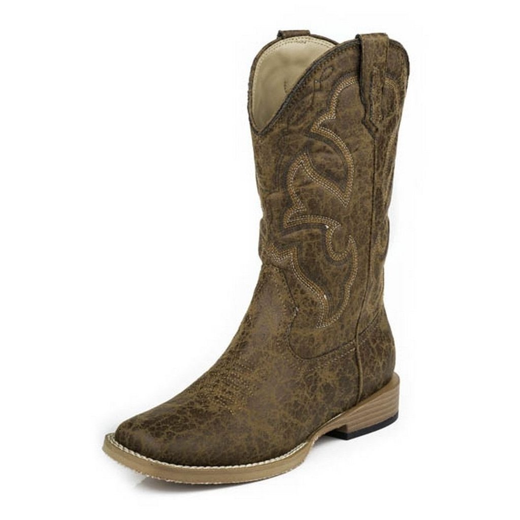 Roper Western Boots Boys Cowboy Kids Stitch Tan 09-119-1900-0065 TA Image 1