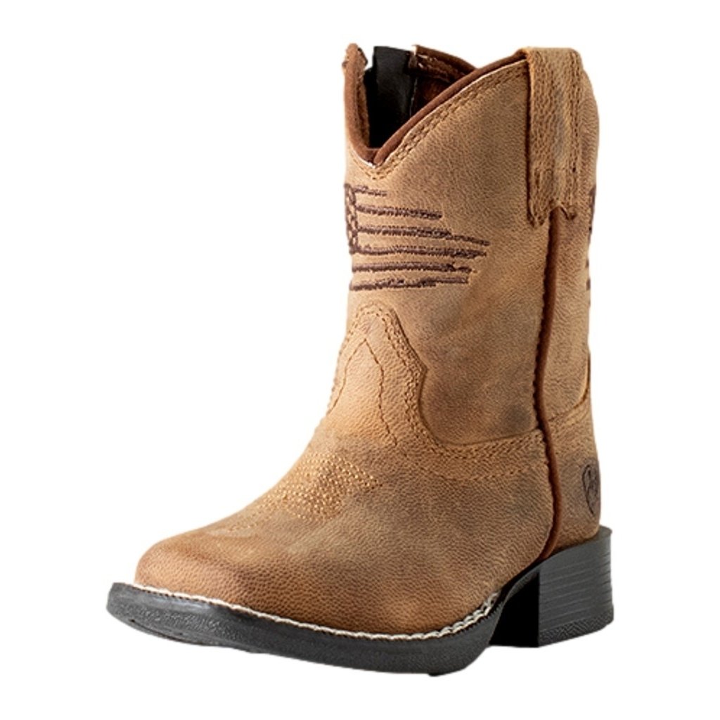 Ariat Western Boots Boys Anthem Patriot Square Toe Side Zip A441003002 Image 1