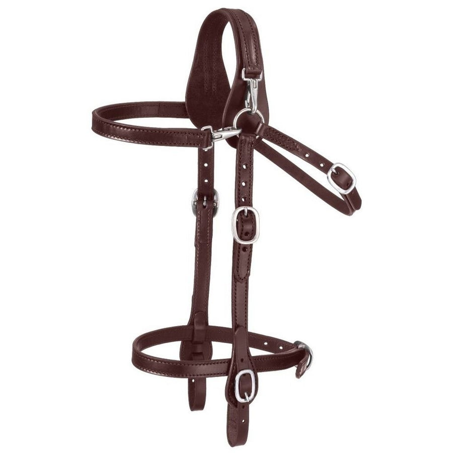 Tough 1 Bridle Mule Leather Snap Fully Adjustable Dark Oil 42-93 Image 1