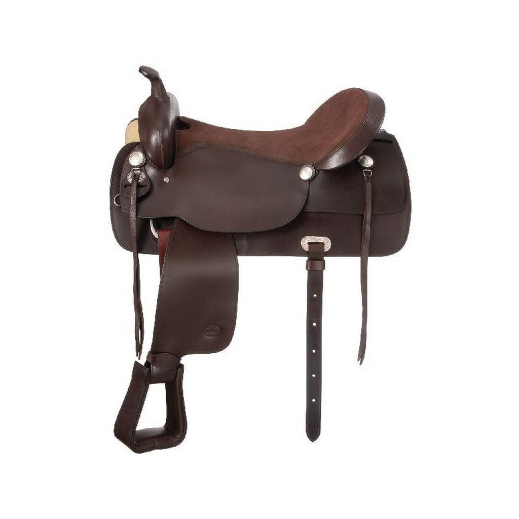 Tough 1 Western Saddle King Series Pleasure Trail 20" Dark Oil KS350 Image 1