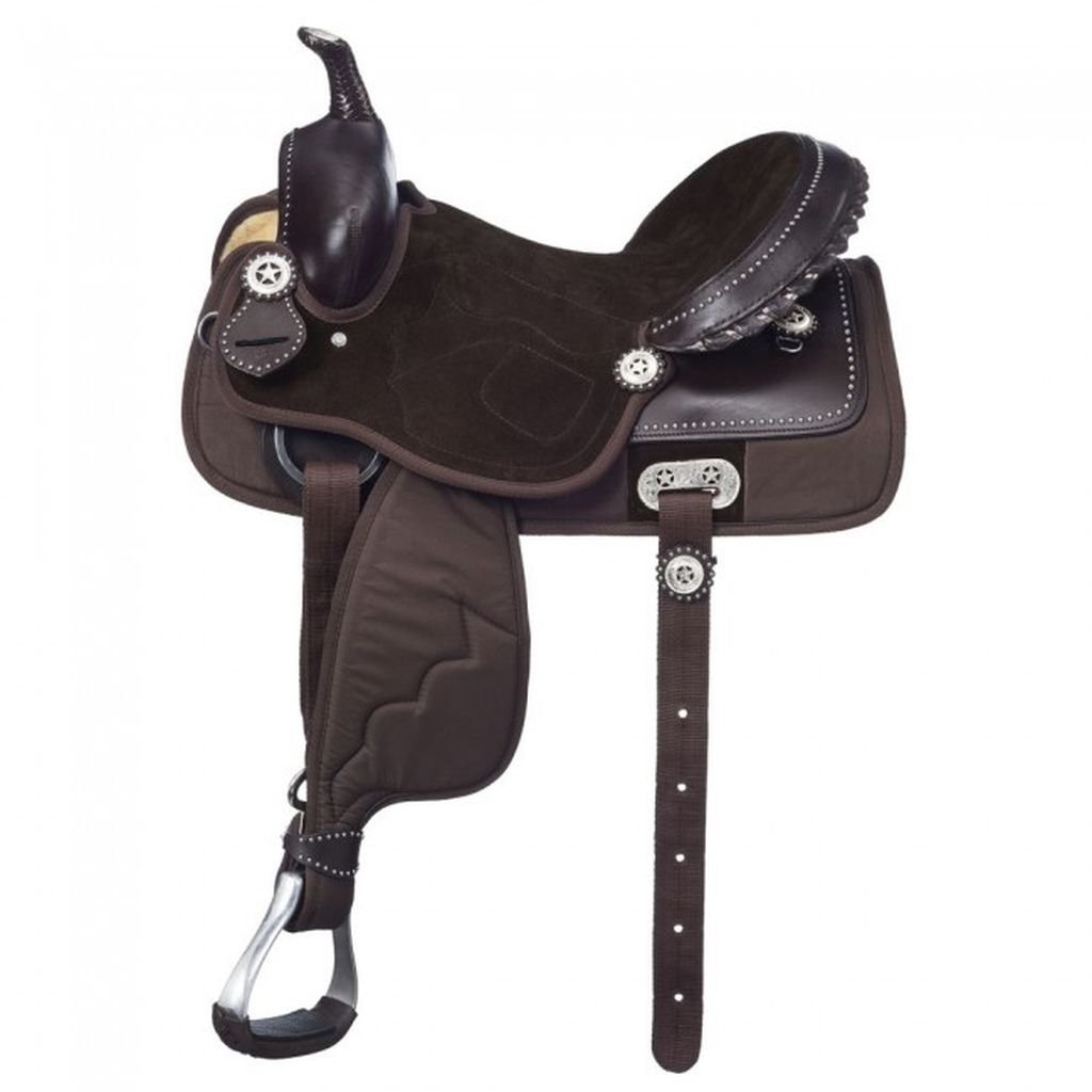 Tough 1 Western Saddle Eclipse Elite Competition Tack 15" Brown KS221 Image 1