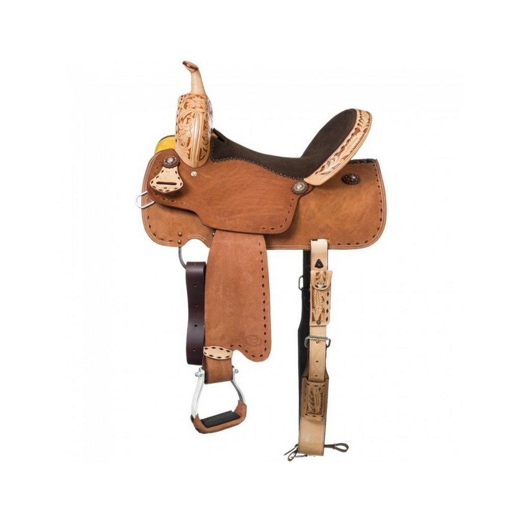 Tough 1 Western Saddle Reno Barrel Miniature 8" Roughout RK2958 Image 1