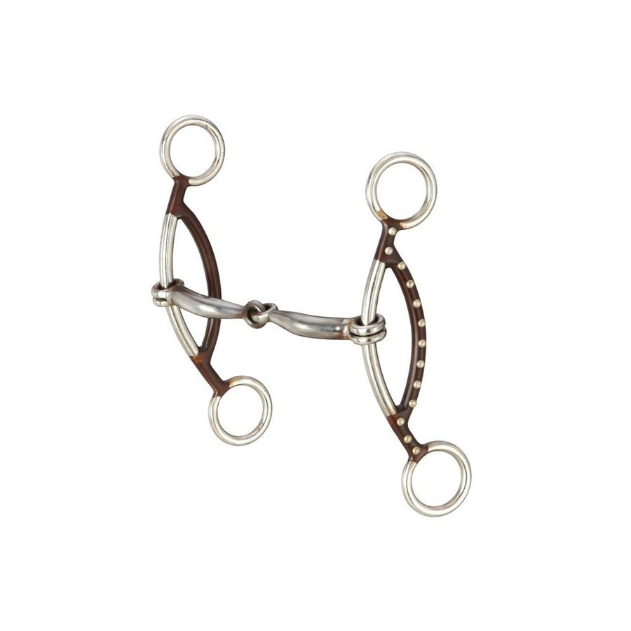 Tough 1 Bit Steel H Gag Snaffle Control 5" Antique Brown 25196 Image 1