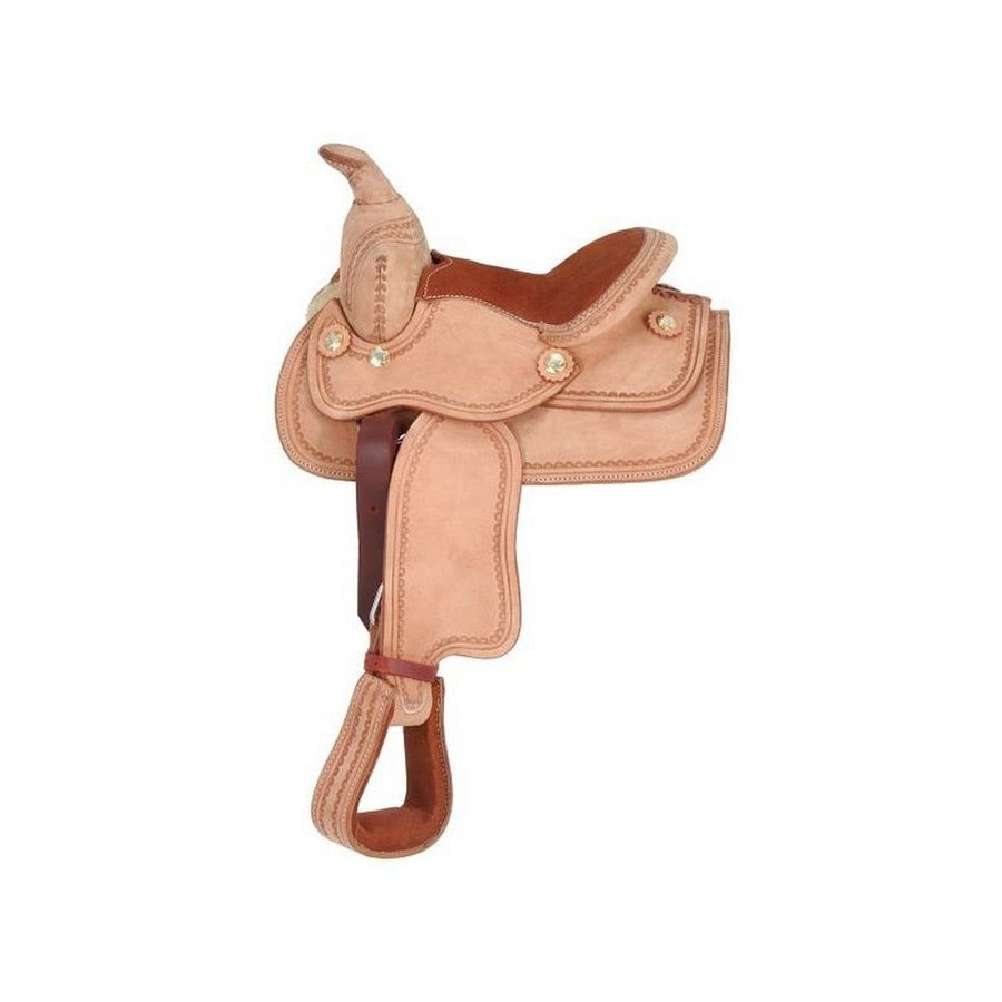 Tough 1 Western Saddle King Series Miniature Saddle Medium Tan KS872 Image 1