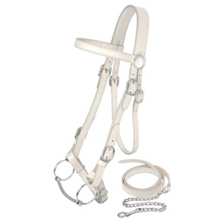 Tough 1 Bridle King Series Draft Show Heavy Leather White 42-9650 Image 1