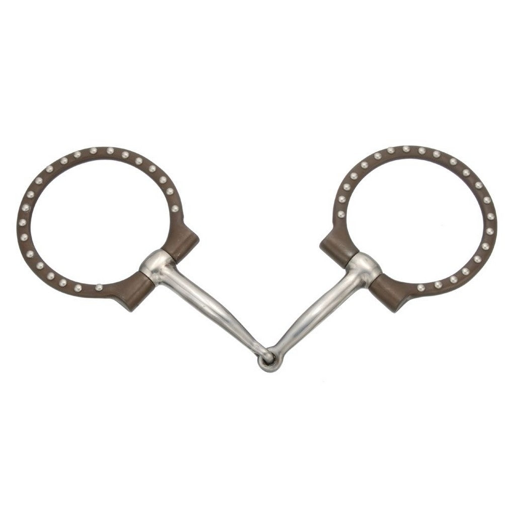 Tough 1 Bit Off-Set Dee Dots Snaffle 5 Antique Brown 25215 Image 1