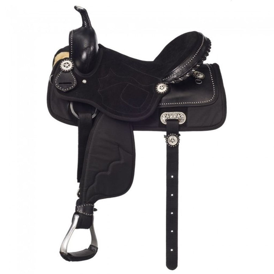 Tough 1 Western Saddle Eclipse Elite Competition Tack 16" Black KS221 Image 1