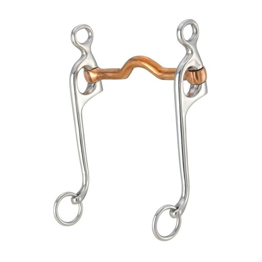 Tough 1 Bit Low Port Swivel Cheek Copper Mouth Stainless Steel 25503 Image 1