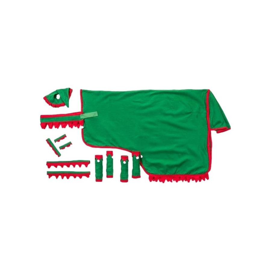 Tough 1 English Horsewear Set Mini 5 Piece Elf Green Red 95-6505EMN Image 1