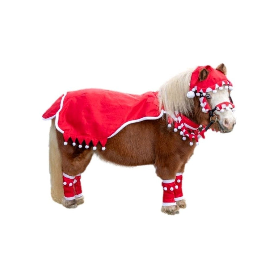 Tough 1 Horsewear Set Mini 5 Piece Santa Festive Red White 95-5315MN Image 1