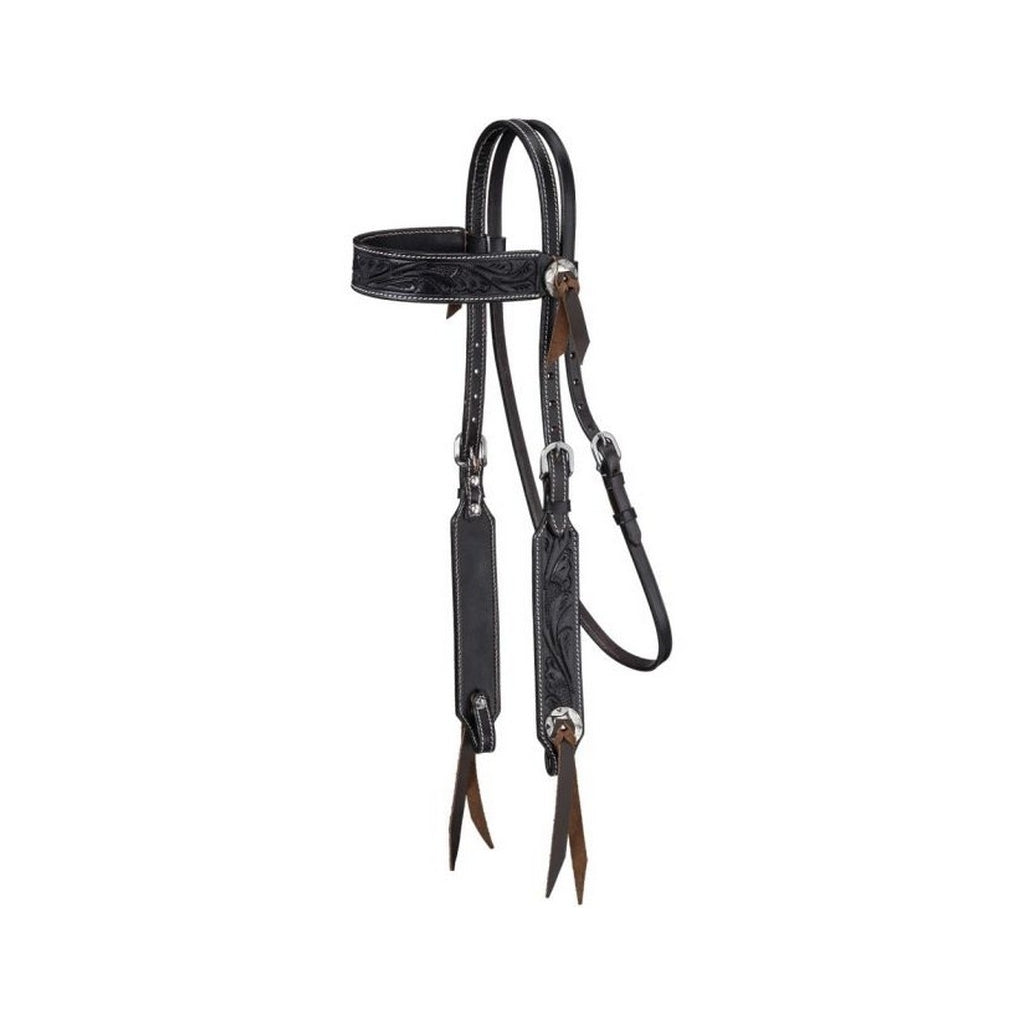 Silver Royal Western Headstall Clifton Browband Leather Brown 45-9973 Image 1