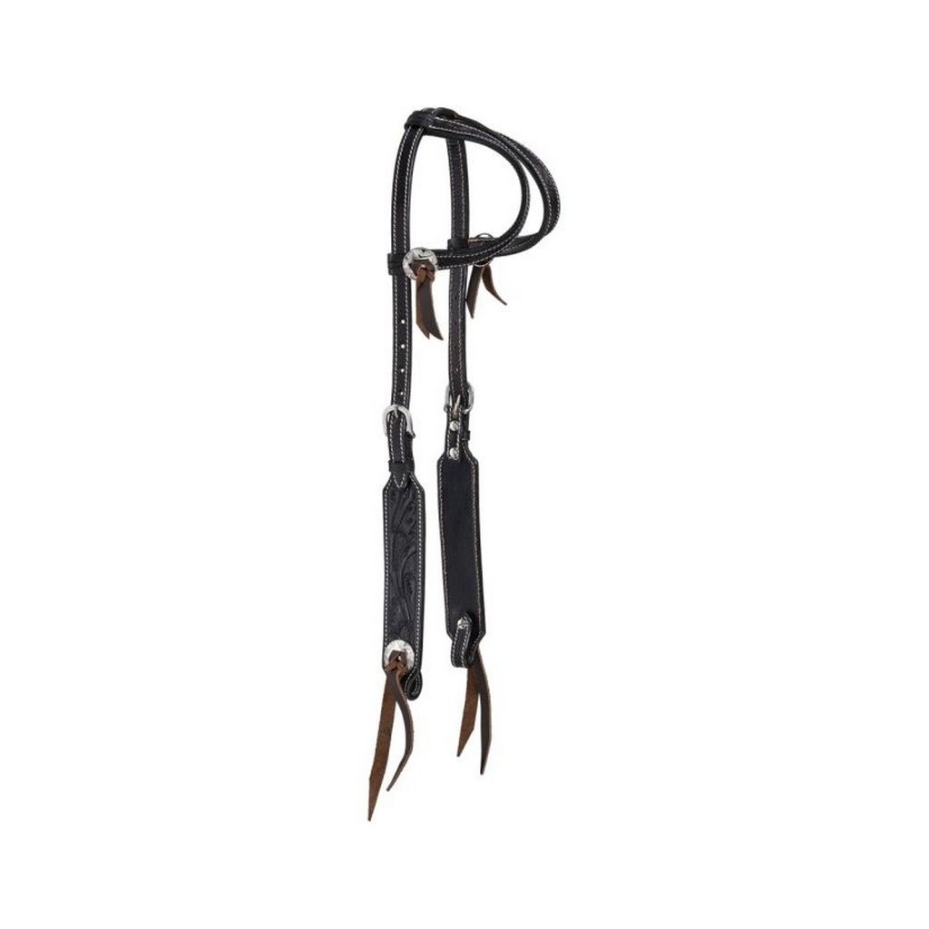 Silver Royal Western Headstall Clifton Double Ear Brown 45-9974 Image 1