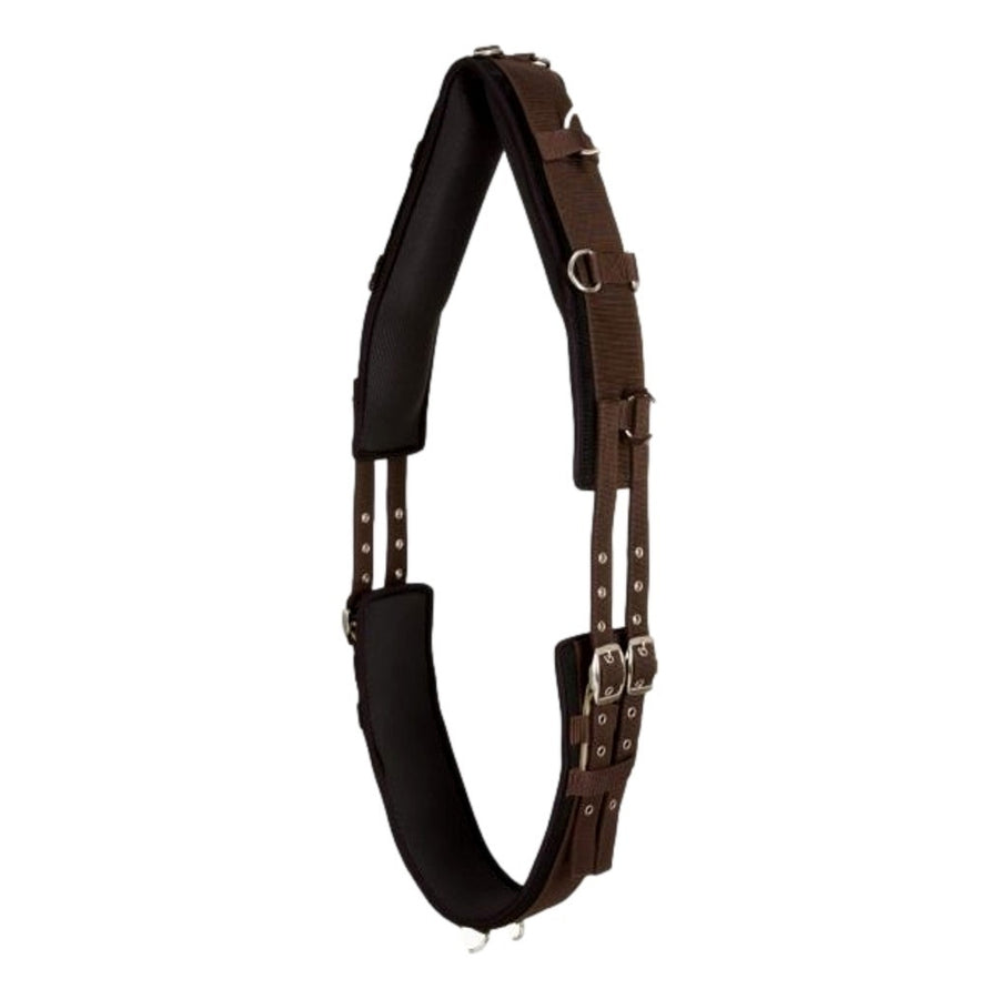 Tough 1 Western Girth PVC Nyloprene Nylon Large Horse Brown 52-61 Image 1