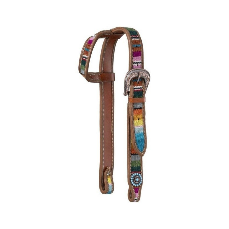 Silver Royal Western Headstall Serape One Ear Multi-Color 45-1615 Image 1