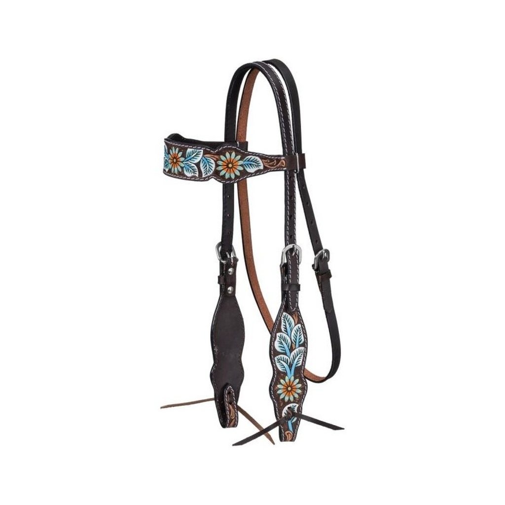 Royal King Western Headstall Floral Browband Multi-Color 45-8010 Image 1