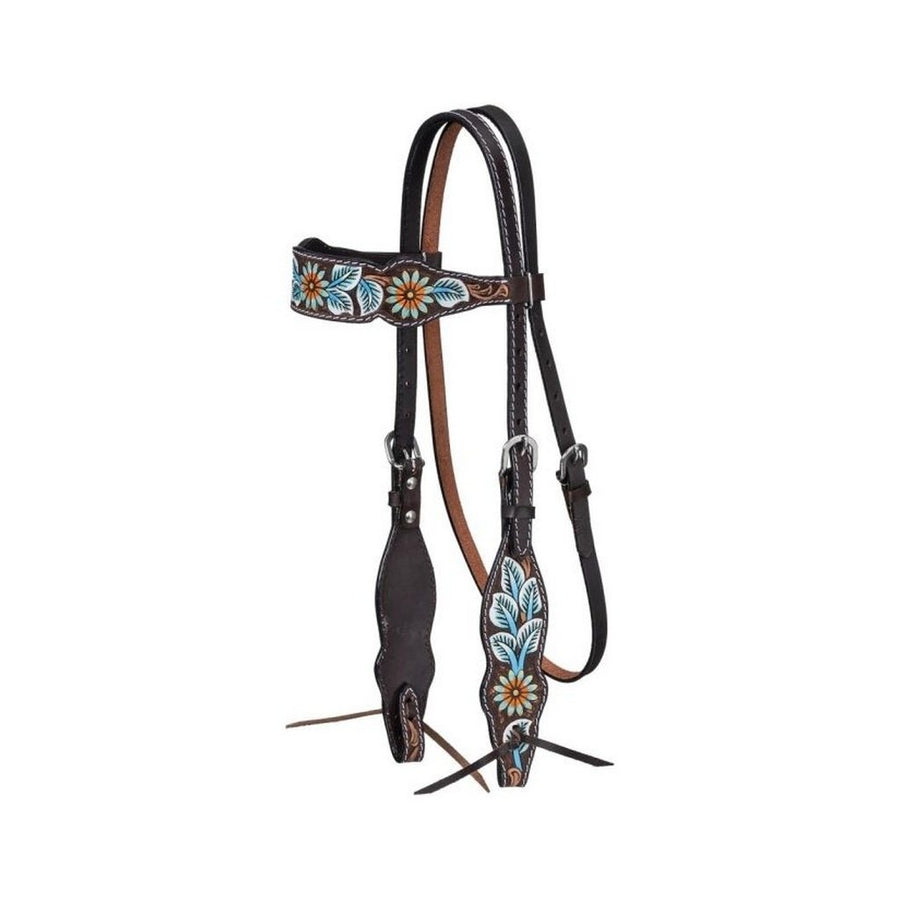 Royal King Western Headstall Floral Browband Multi-Color 45-8010 Image 1