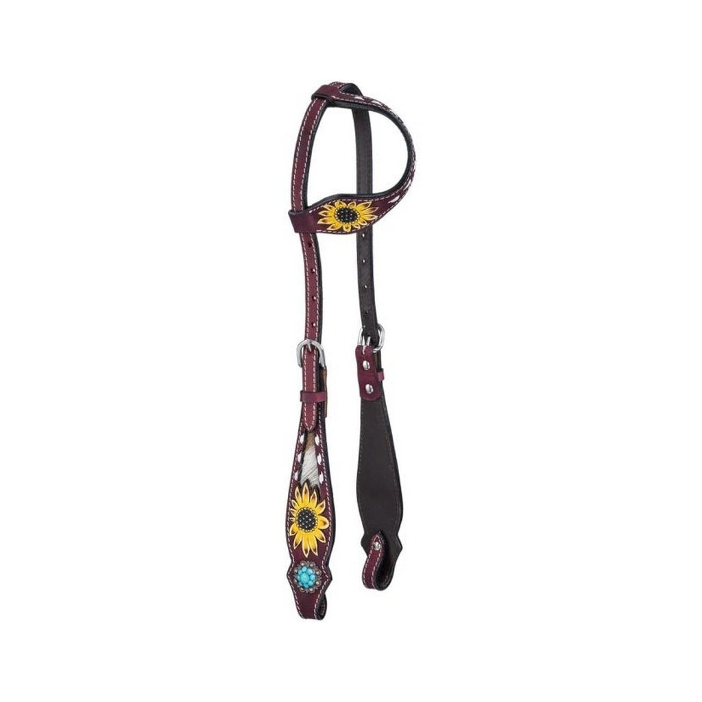 Royal King Western Headstall Hair-On Sunflower Multi-Color 45-8028 Image 1