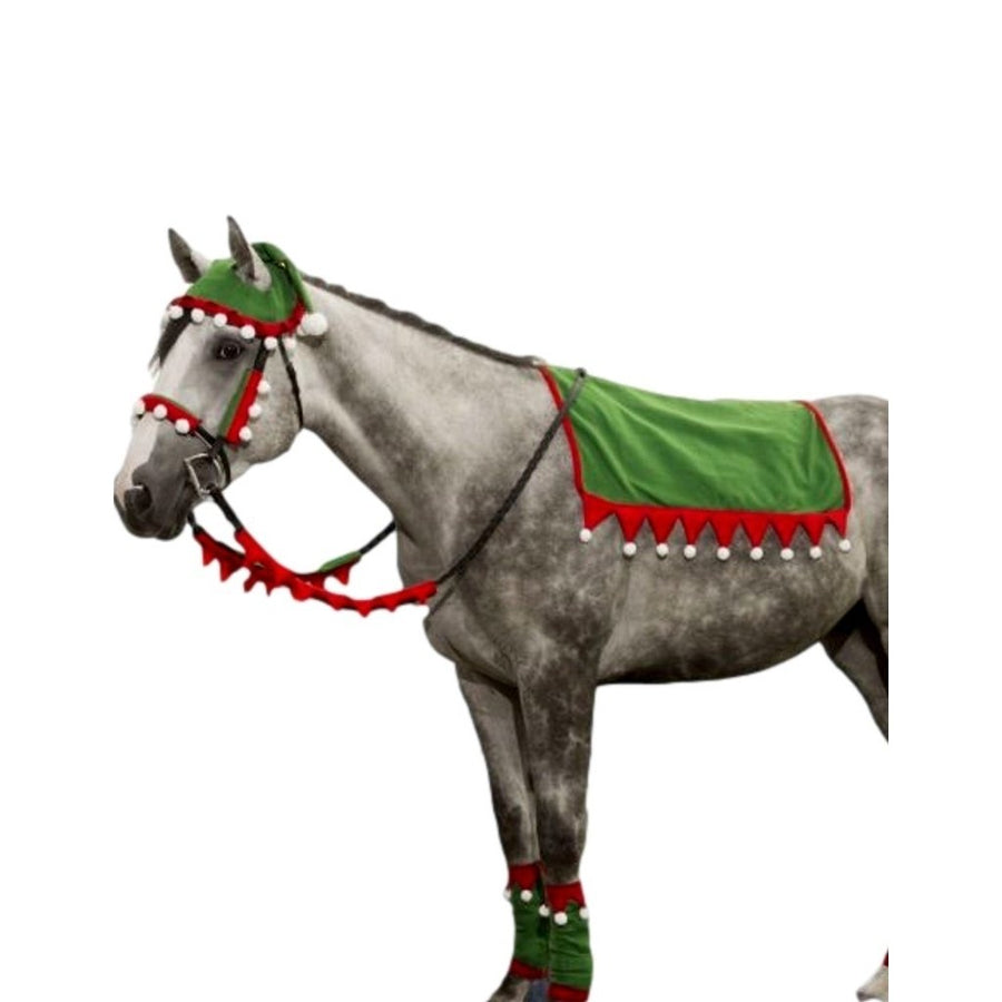 Tough 1 English Horsewear Set 5 Piece Elf Festive Green Red 95-6505E Image 1