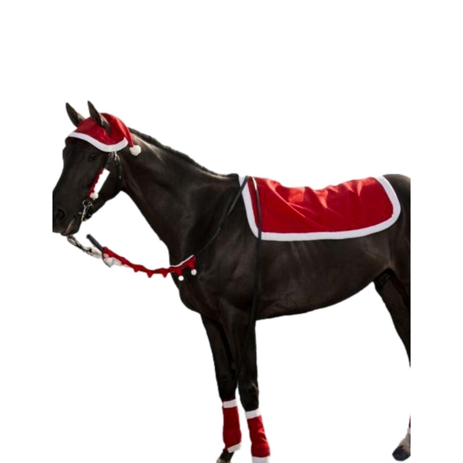 Tough 1 Western Horsewear Set 5 Piece Santa Festive Red White 95-5305W Image 1