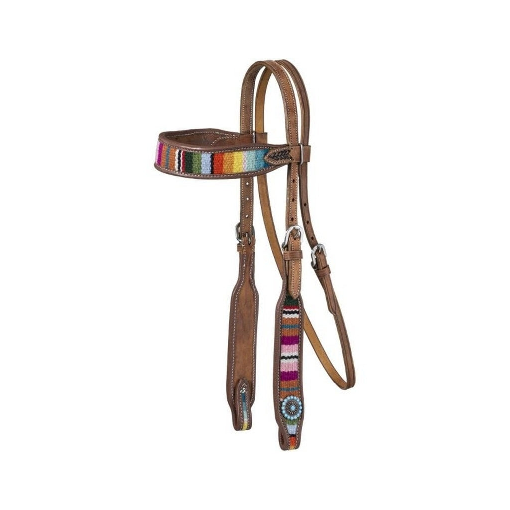 Silver Royal Western Headstall Serape Browband Multi-Color 45-1614 Image 1