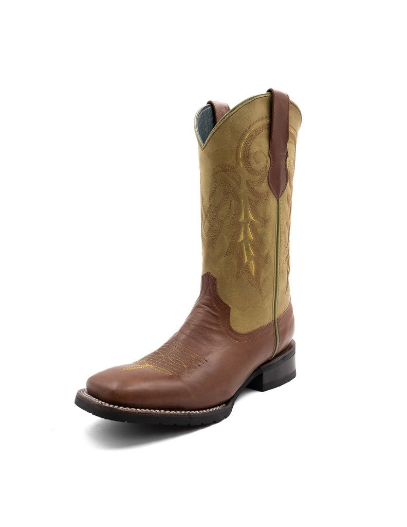 Ferrini Western Boots Mens Maverick Square Toe Leather Almond 15093-31 Image 1