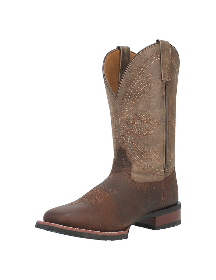 Laredo Western Boots Mens Elias Square Toe Chocolate Tan 7733 Image 1