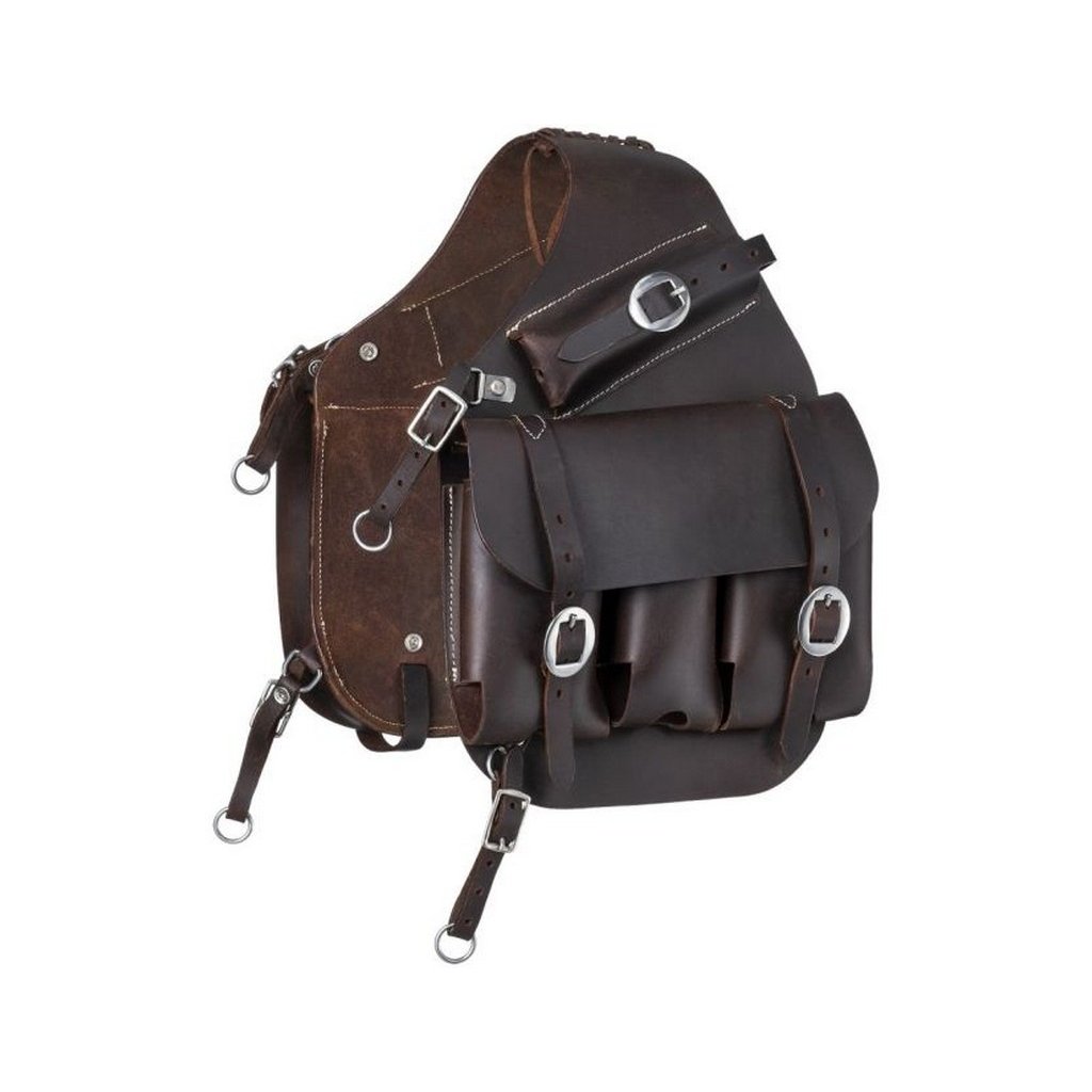 Tough 1 Medicine Saddle Bag Deluxe Buckle Pouches Brown 61-9981 Image 1