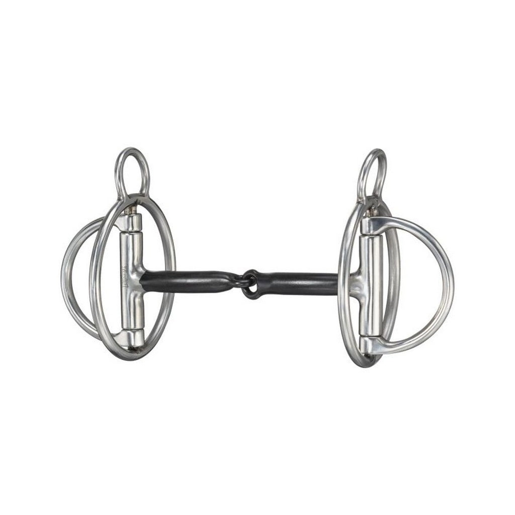 Tough 1 Bit Hybrid Snaffle Fixed Ring Pinch Free Silver 24996 Image 1