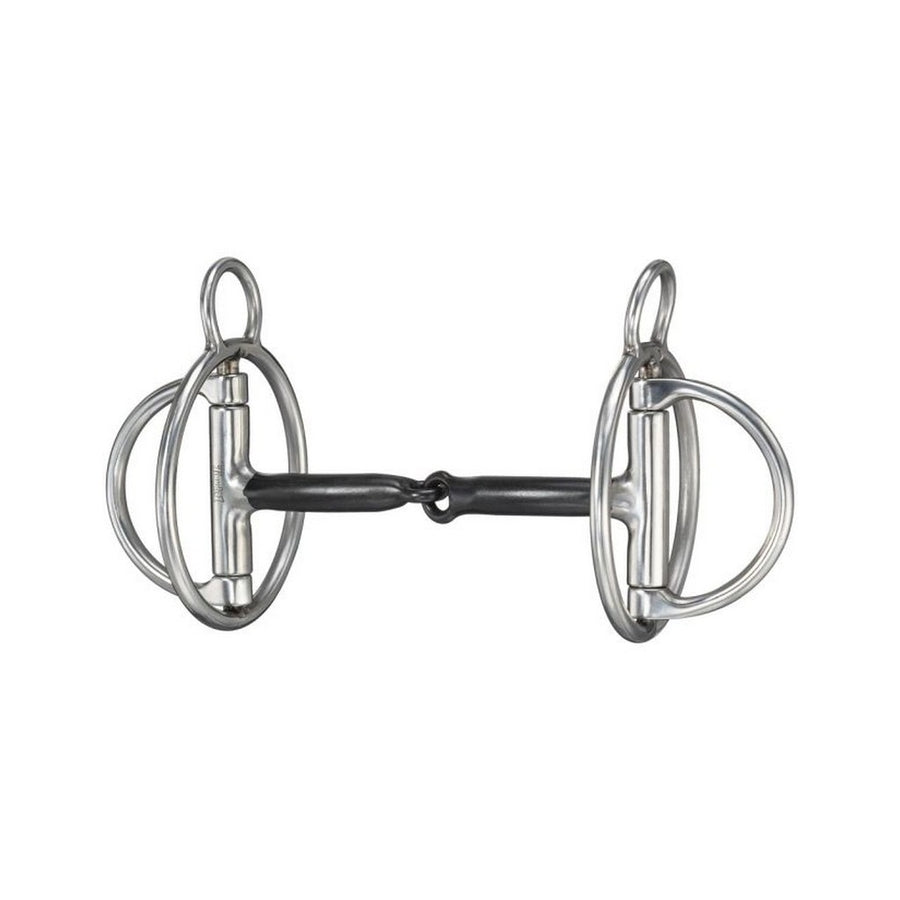 Tough 1 Bit Hybrid Snaffle Fixed Ring Pinch Free Silver 24996 Image 1