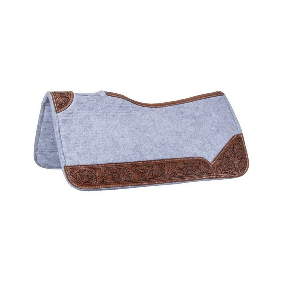 Tough 1 Western Saddle Pad Maverick Felt Contoured Gray 31-99920 Image 1