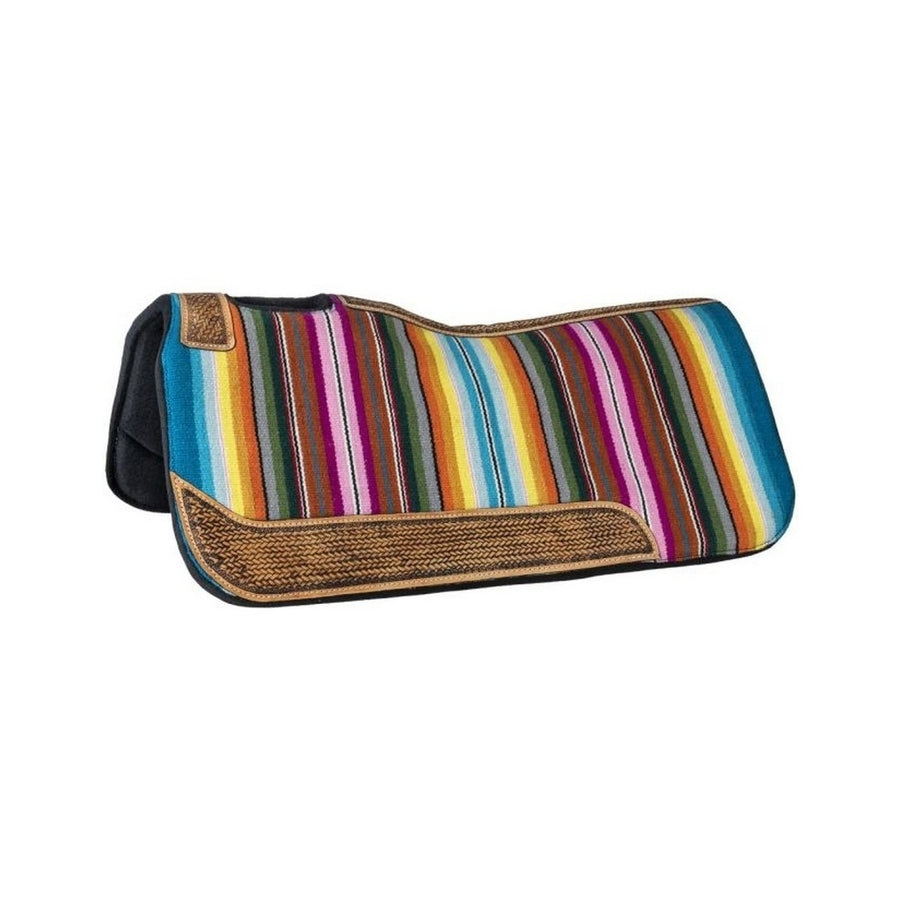 Tough 1 Western Saddle Pad Wool Wicking 32 x 32 Serape 31-1632 Image 1